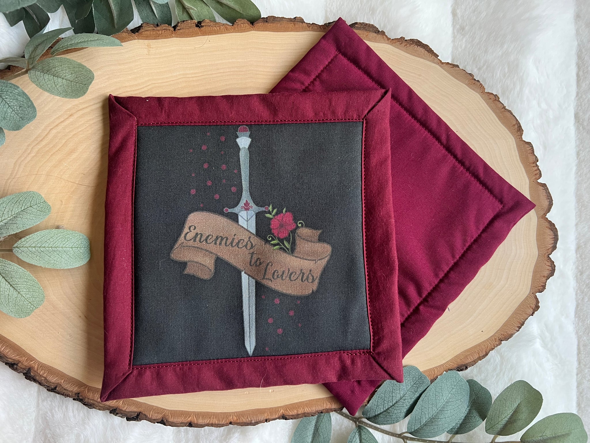 "Enemies to Lovers"  Mug Rug
