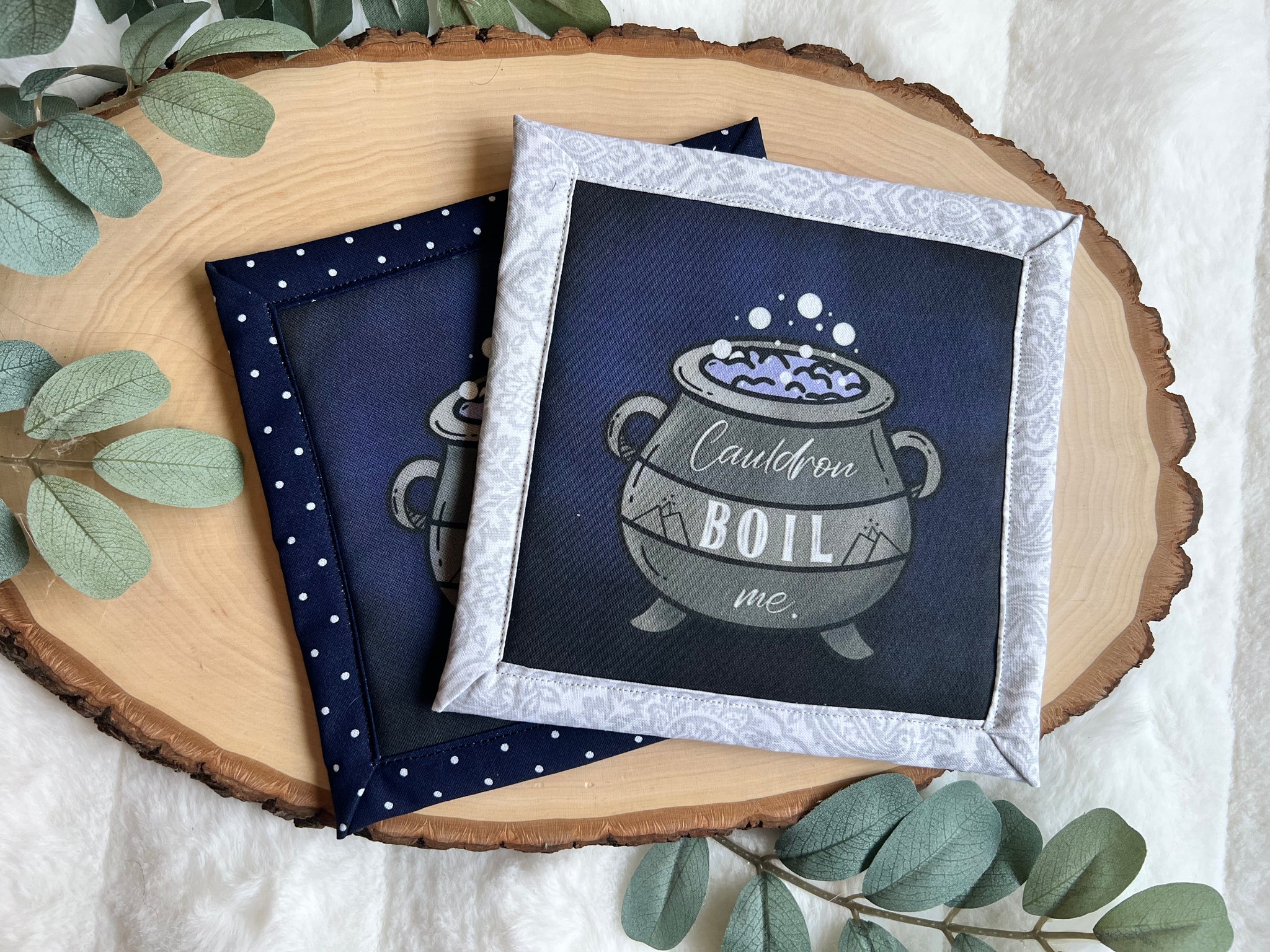 "Cauldron, Boil Me," Mug Rug