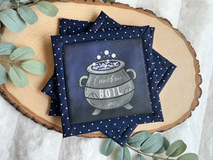 "Cauldron, Boil Me," Mug Rug