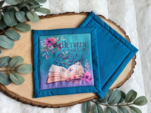 "Between the Pages of a Book"  Mug Rug