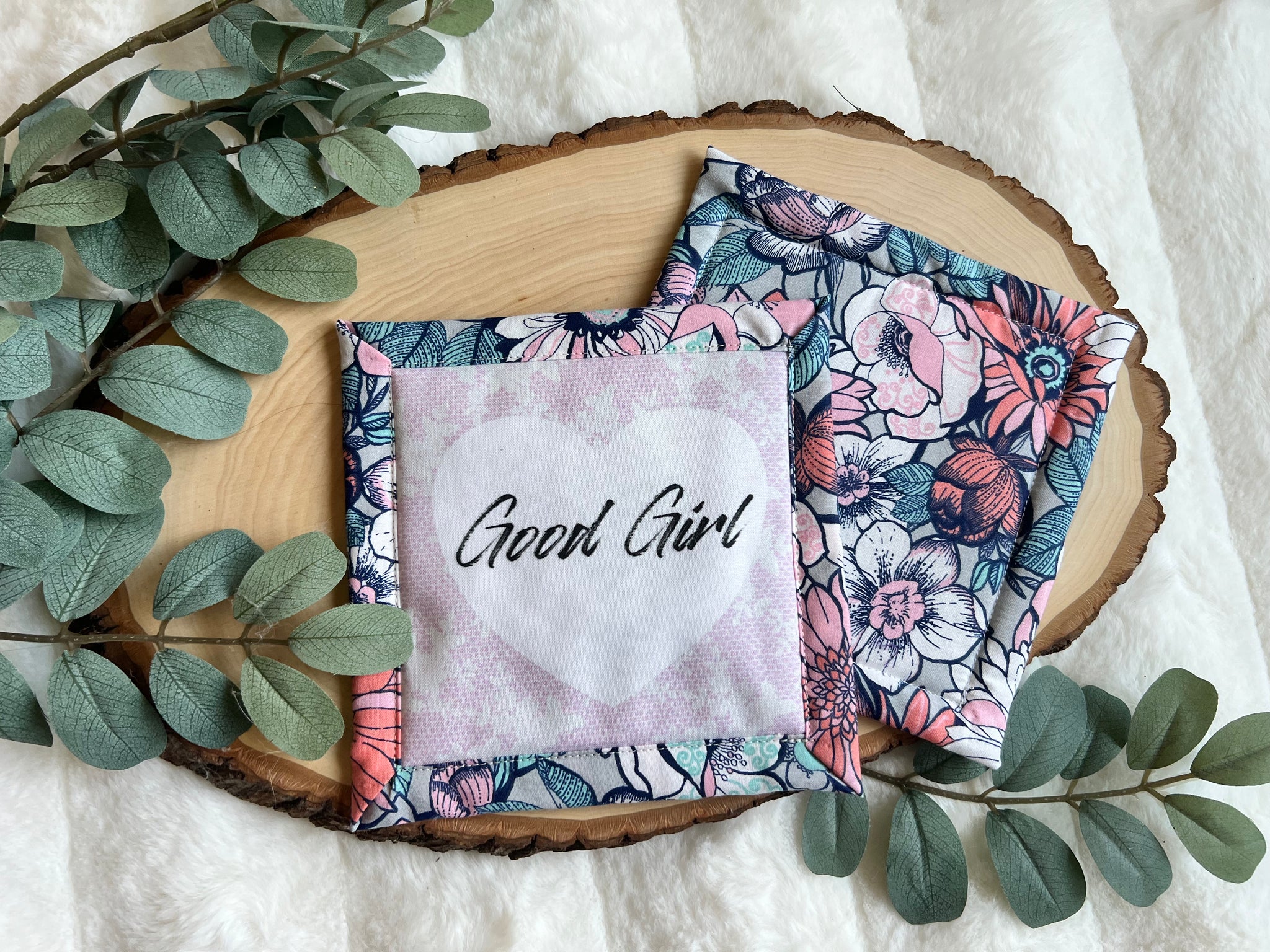 “Good Girl” Mug Rug