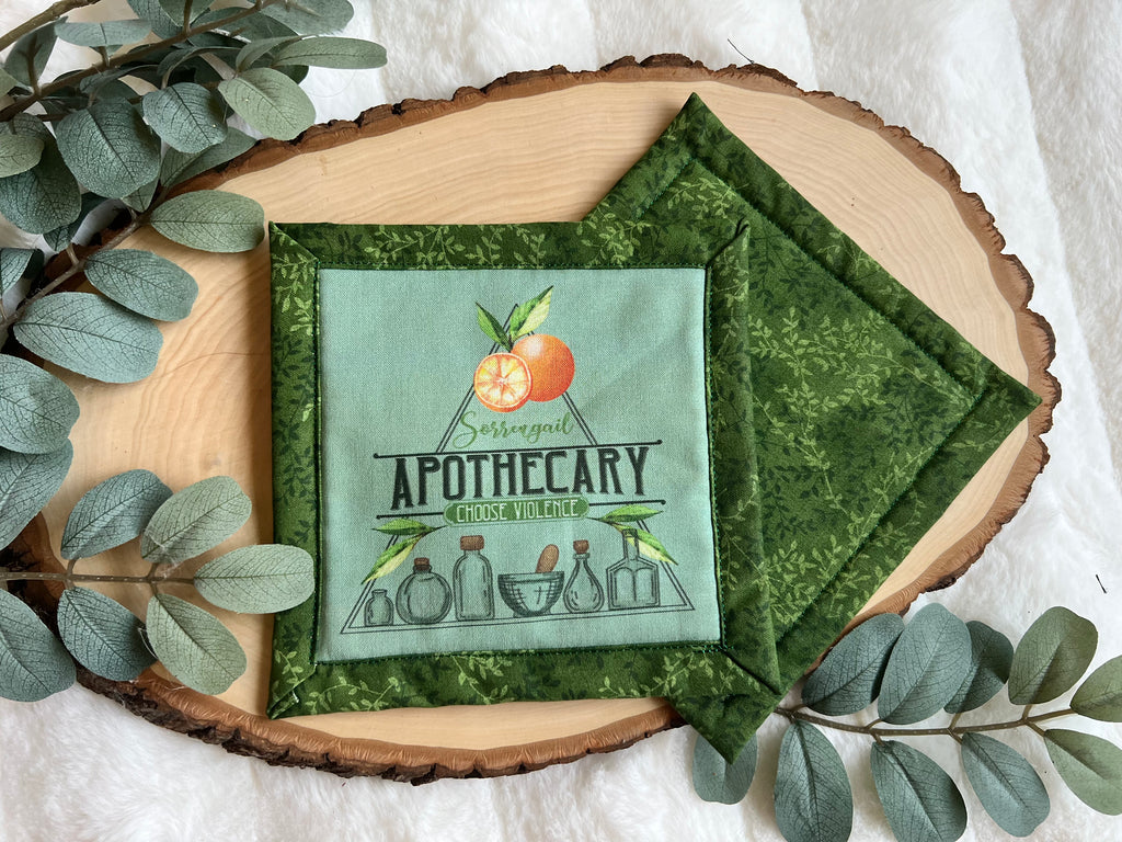 “Violence Apothecary" Fourth Wing Mug Rug