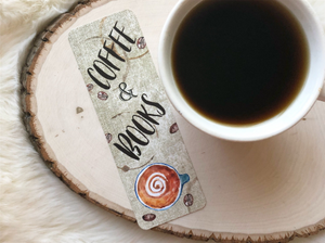 "Coffee and Books" Double Sided Bookmark
