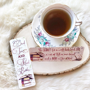 "Tea and Books" Double Sided Bookmark