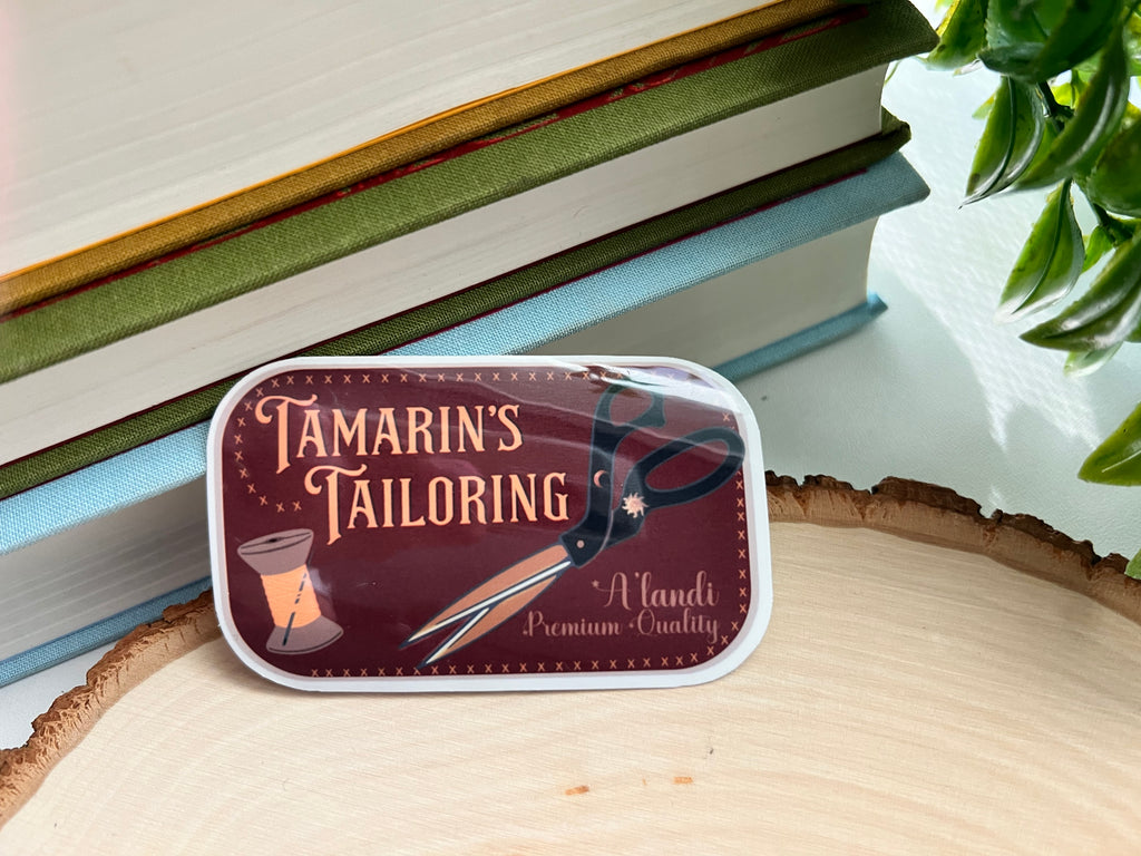 "Tamarin's Tailoring" Spin the Dawn - Vinyl Sticker