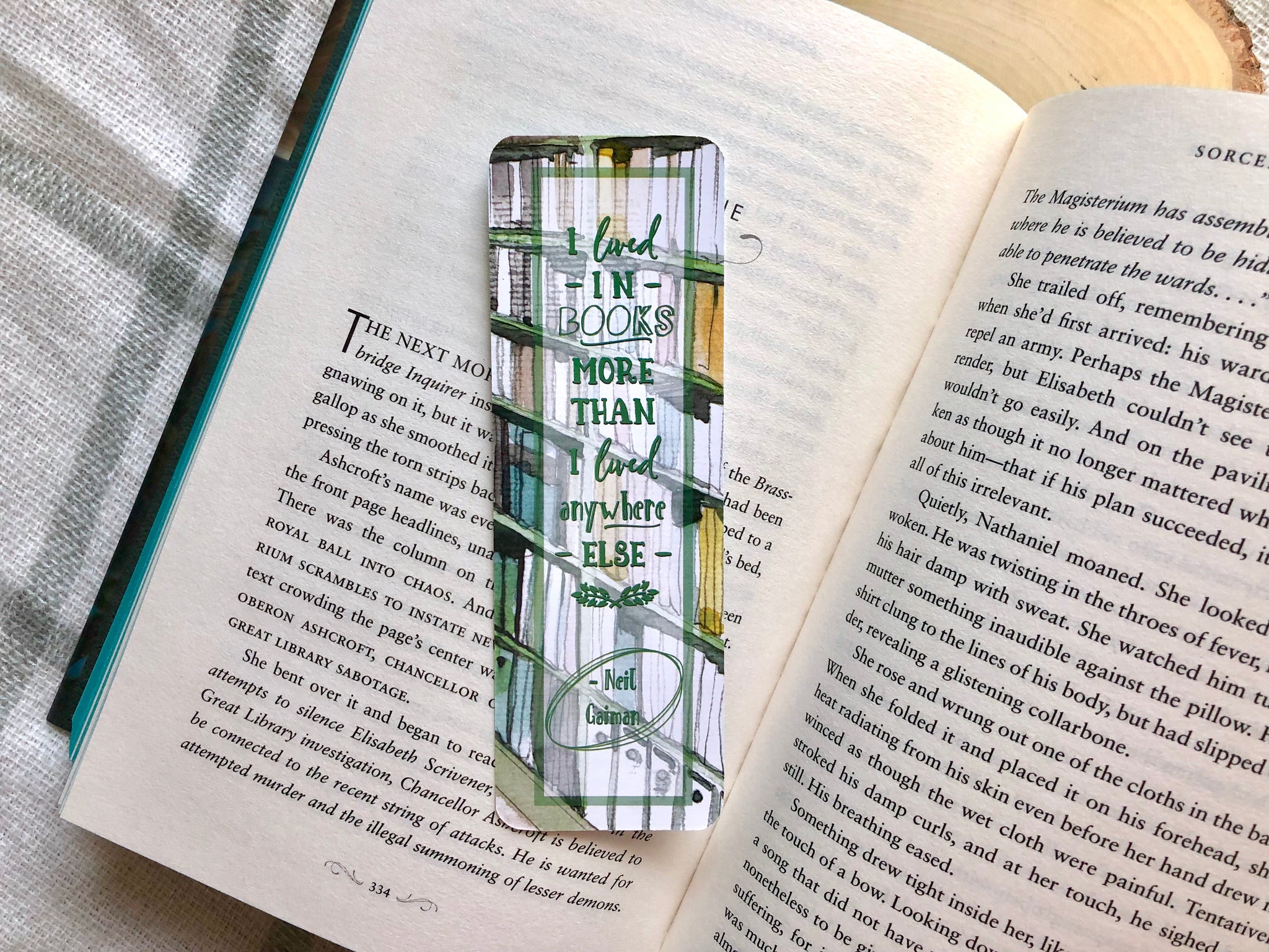 "Just One More Chapter" Double Sided Bookmark